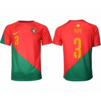 Portugal Pepe #3 Replika Hemmatröja VM 2022 Kortärmad